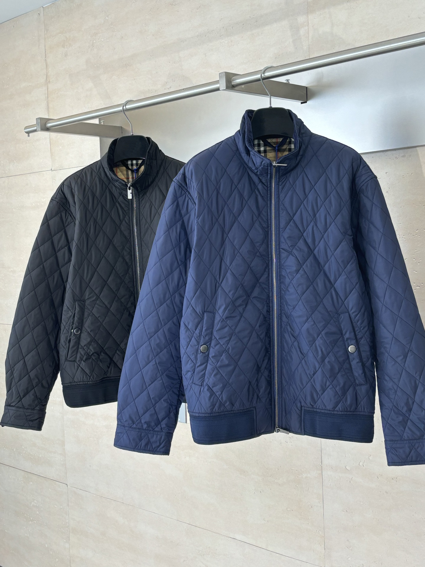 Autumn and Winter Classic Style Designer Jacket Fashion Diamond Sewing Design US Size Highend Brand Men's Jacket