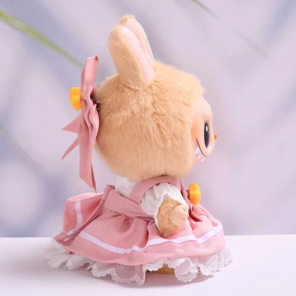 Doll Clothes For 1517cm Labubu Plush Doll Cosplay Kawaii Sakura Skirt Magic Wand Headwear Shirt 4PCSPack Anime Peripheral Gift C250924