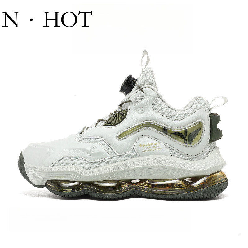 N HOT Designer Luxury Men's Outdoor Sports Shoes New Trend Versatile Wear-resistant Air Cushion Thick Sole Basketball Shoes Student Fashion Butto
