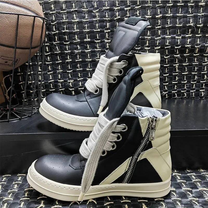 Owees Hip Hop Brand Classic Design Sneakers Wide Shoeslace Men's Casual Thick Sole Women Leather Sports Shoes ddmymonkey