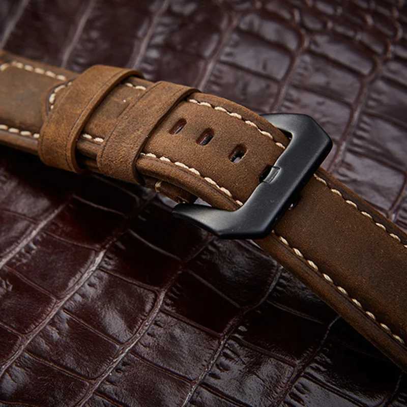 20mm 22mm 24mm 26mm Green brown Genuine Leather Bracelet man Watch Band for Panerai PAM111 441 cowhide Watchband Wrist Strap Z250924