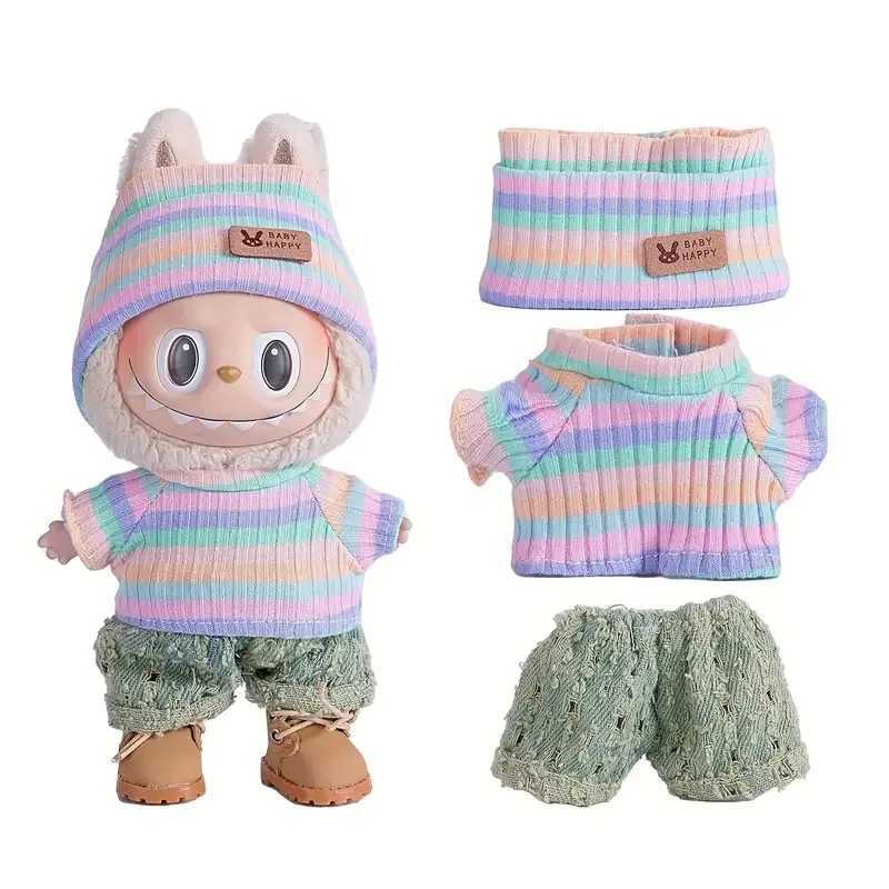 For Labubu Doll Clothing Cute Sweater Set 17cm Clothing Shoes Doll DIY Accessories Training Sitting Party Games Toys Gifts C250924