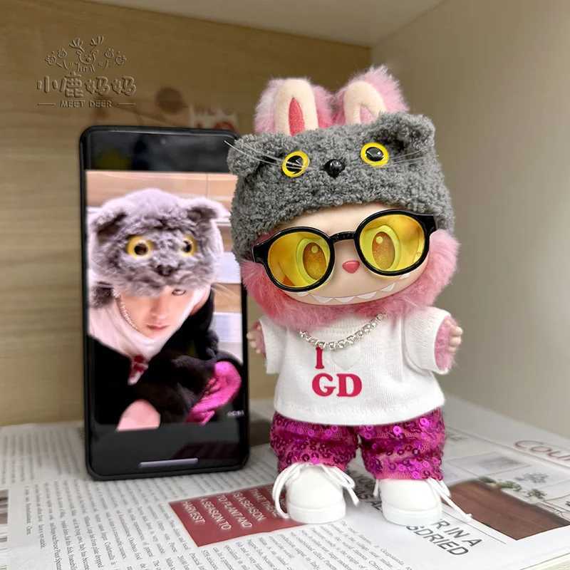 For Labubu Hot Handcrafted Gd Peripheral Quan Zhilong Cat Hat With Cute 13 Generations Only Baby Clothes Diy Baby Fashion Gift C250924