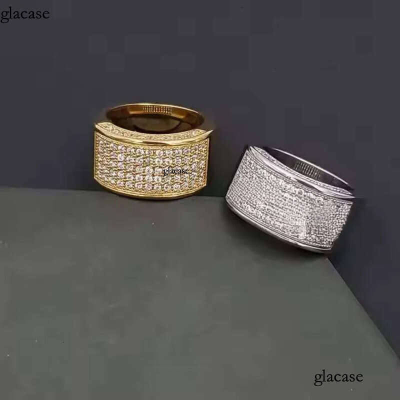 10 K Solid Gold / Sier Plated Men's Engagement & Wedding Ring Round Cut Moissanite Dia Custom Iced for Party jewellery