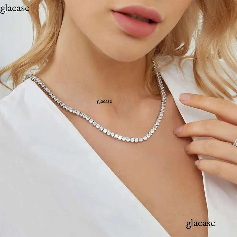 Jewelry designer hip hop necklace 2mm 3mm 4mm 5mm ice dia sterg sier Moissanite tennis bracelet