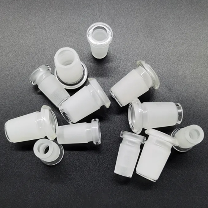 18mm Male To 14mm Female Reducing Glass Adapter For Quartz Banger Bowl Glass Connector Downstem Slit Diffuser Adapters Down