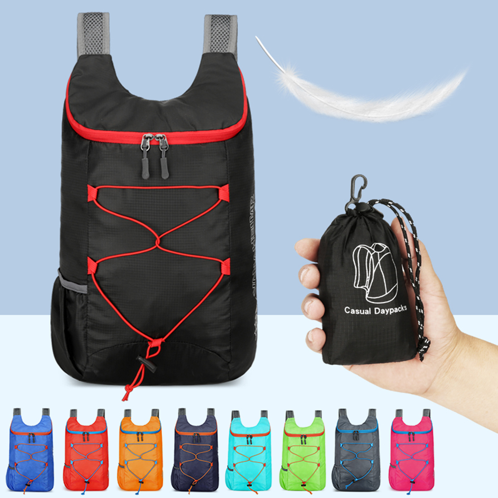 Portable Foldable Backpack Ultralight Folding Bag Large Capacity Outdoor Fitness Sports Backpack Colorful Multi-functional Bag