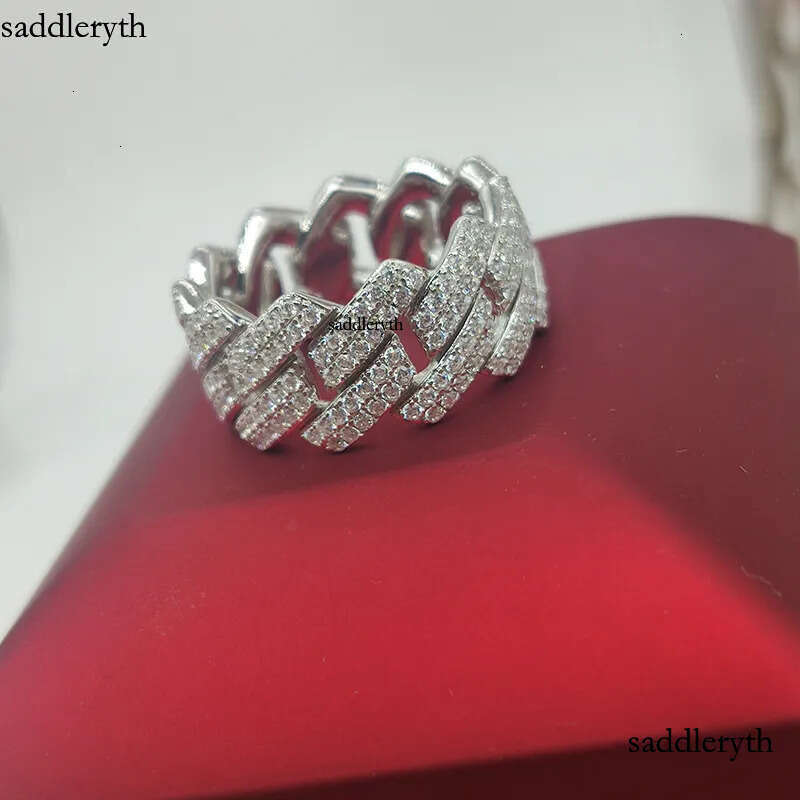 RTS Wholesale Price Fine Jewelry High Quality VVS Moissanite Sier Ring for woman and man pass dia test fe