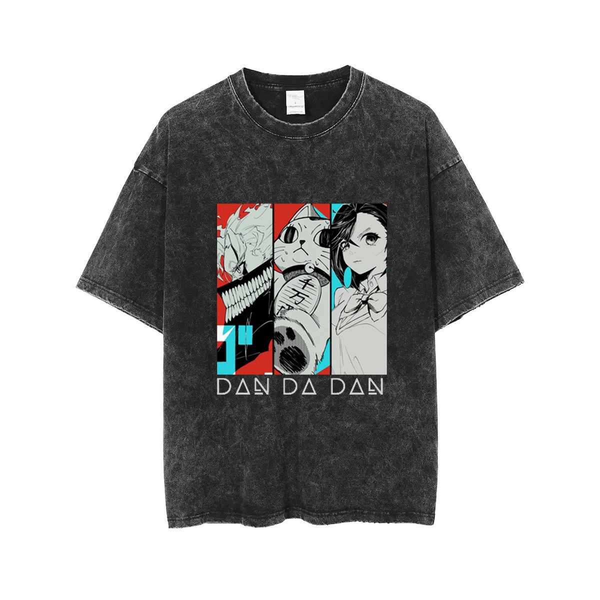 DANDADAN Anime Daring Party New Arrival Washed Vintage Short-Sleeve T-Shirt American Cotton - VT2636