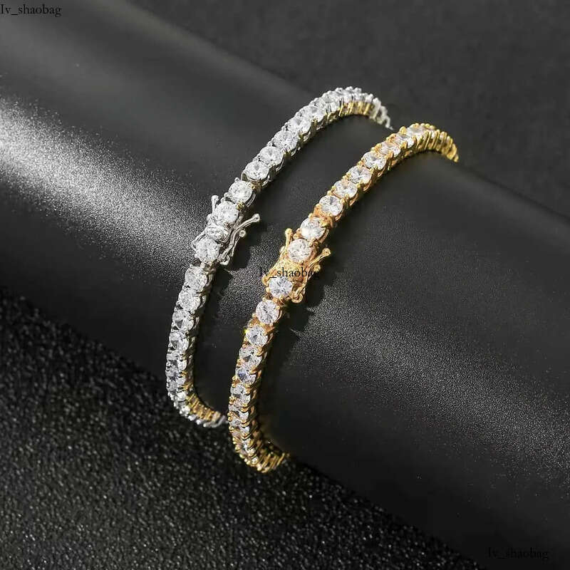 Hip Hop Iced Out Gold CZ Charms Unisex Tennis with Stylish 3mm-6mm + Cubic Zirconia Bracelet 825 aaa
