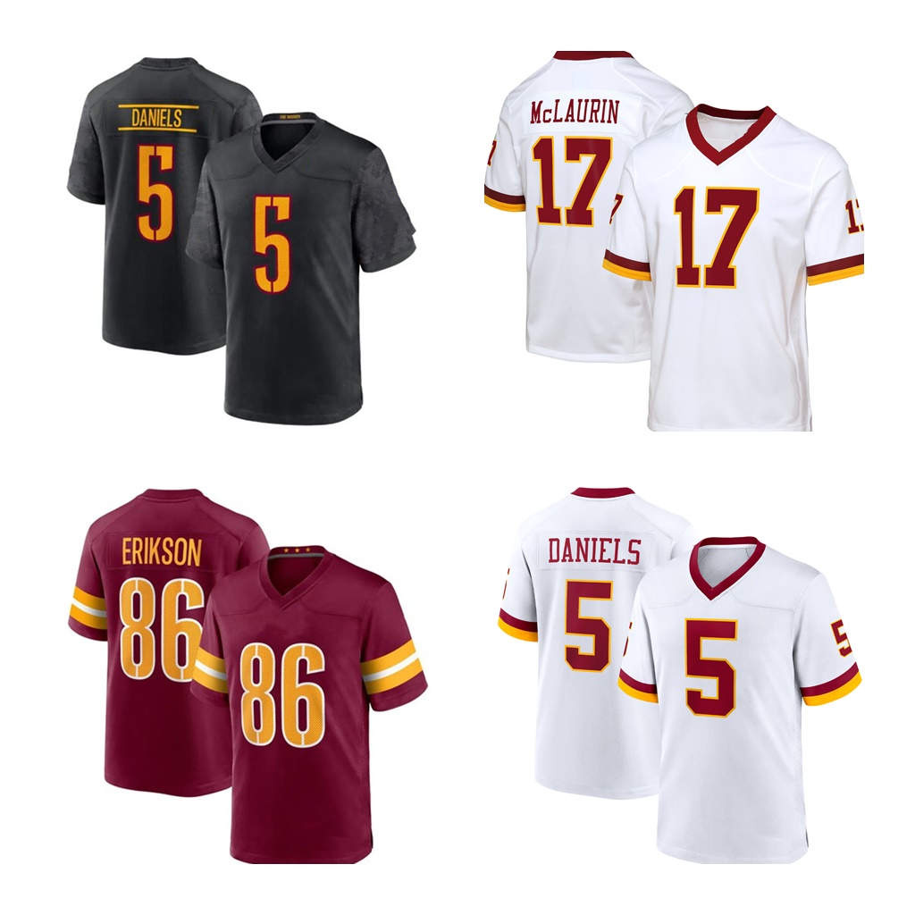 5 Jayden Daniels Terry McLaurin 2024 25 Football Jerseys Emmanuel Forbes Sam Howell Chase Young Jahan Dotson DaRon Jonathan Women Youth
