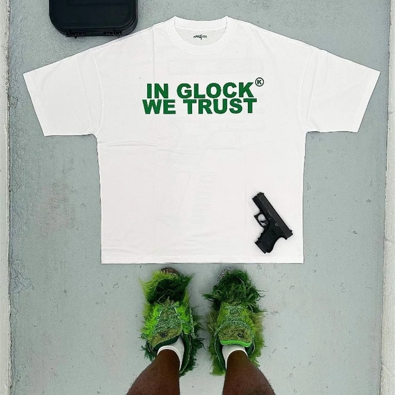 Summer Street vintage alphabet print short sleeve T-shirt Men y2k Goth Harajuku fashion loose personality T-shirt 240703