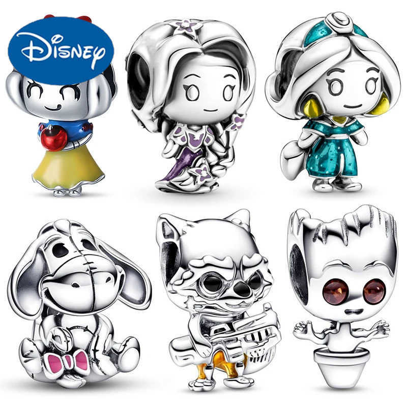 Disney Original Snow White Shape Charm Beads Fits Bracelet Bangle Necklace For Women Luxury DIY Jewelry Party Festival Gifts Hot H250925