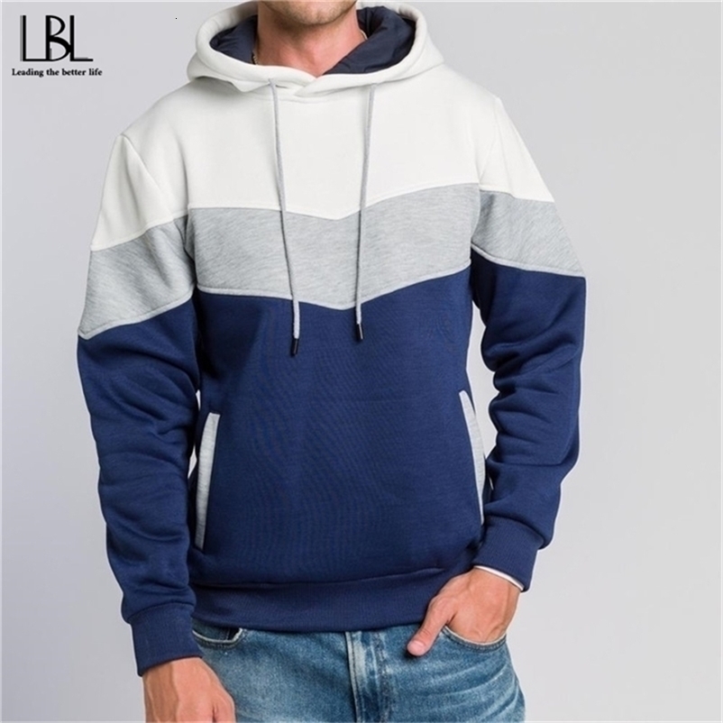 Patchwork Hoodies Men Women Autumn Winter Style Mens Hooded Sweatshirts Streetwear Pullover Man Fitness Clothing 4XL 201128