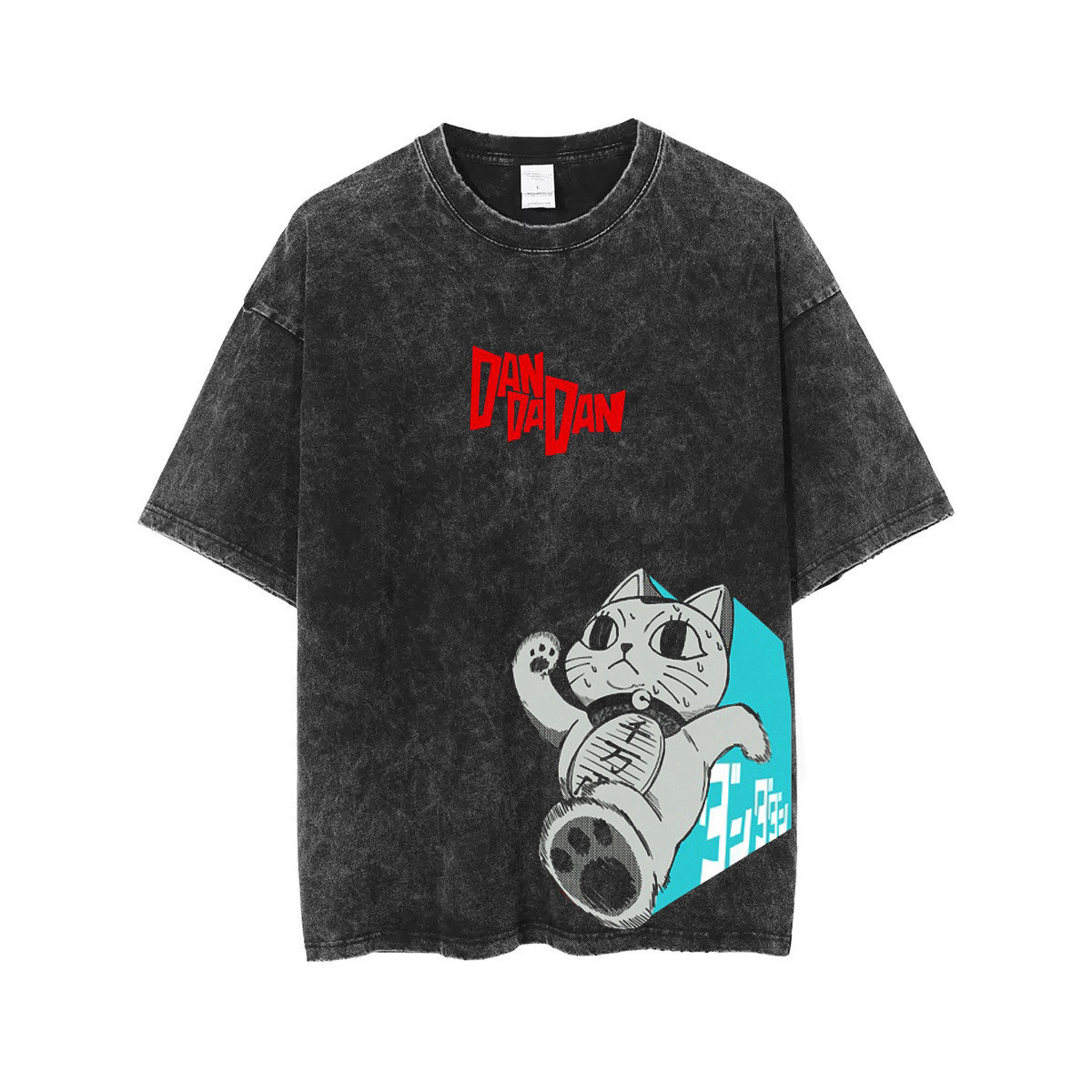 DANDADAN Anime Daring Party New Arrival Washed Vintage Short-Sleeve T-Shirt American Cotton - VT2636