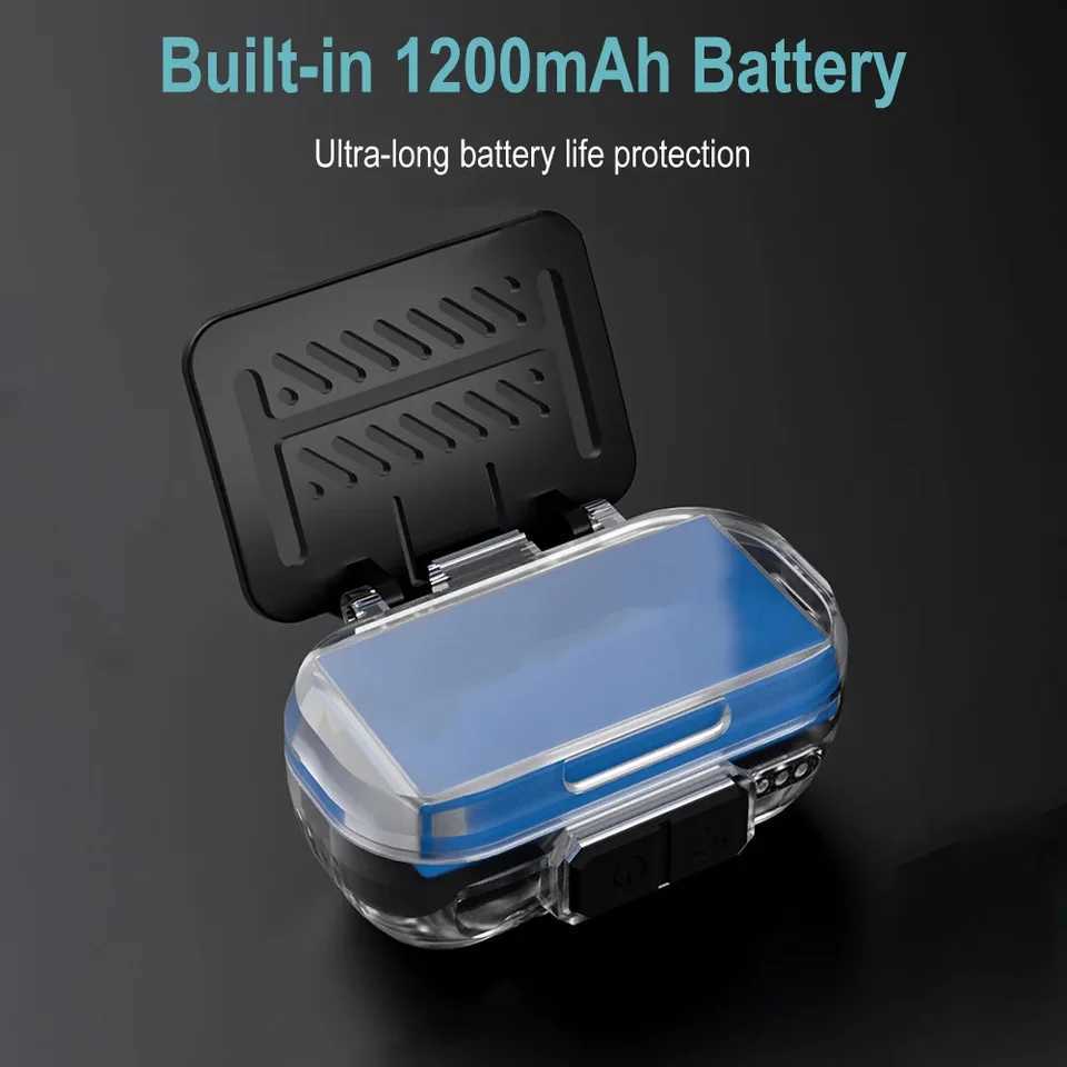 BORUiT 300LM Red White Motion Sensor LED Mini Headlamp Typec Rechargeable Headlight Waterproof Camping Fishing Head Torch J250925