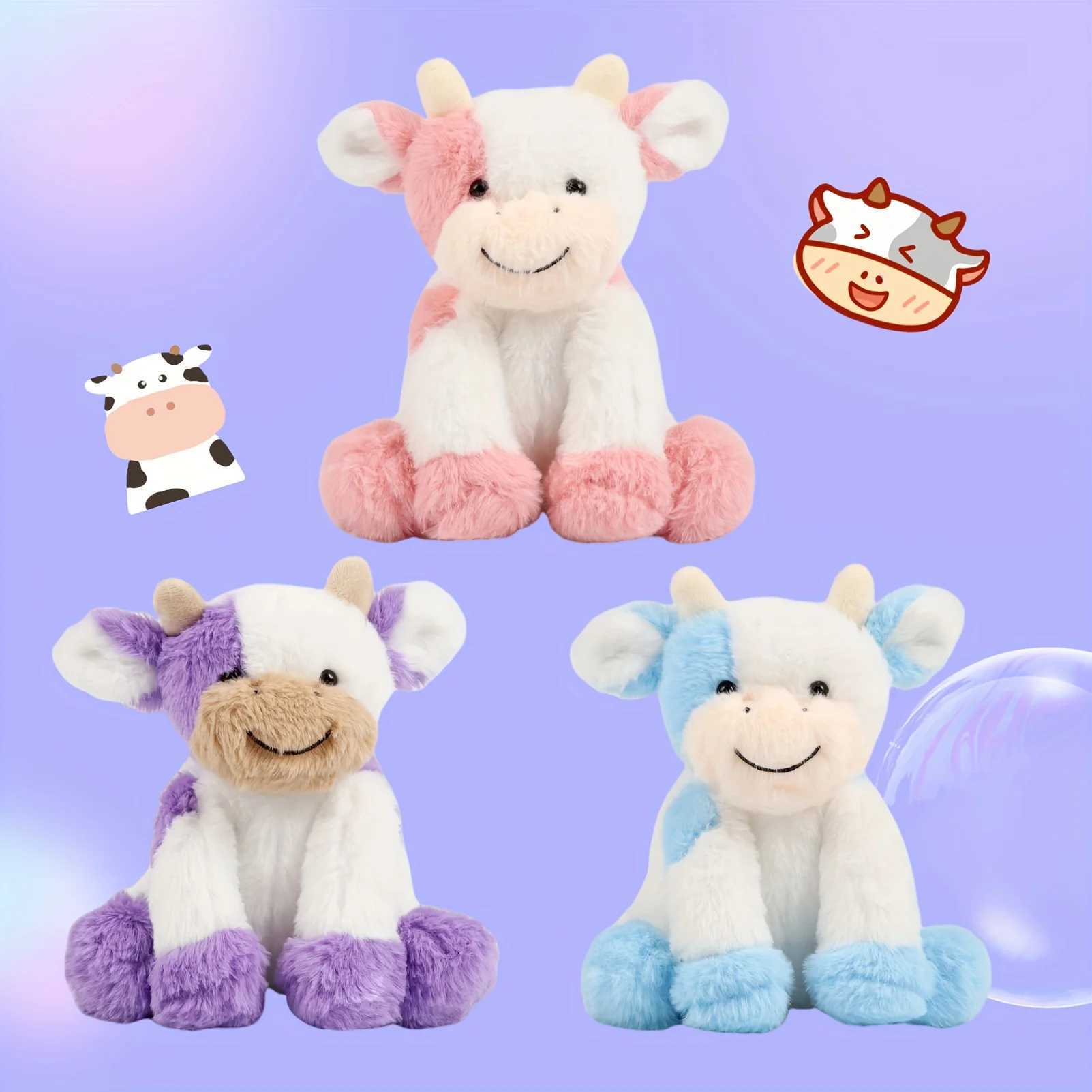 787in Cuddly Cow Plush Toy Soft Snuggly Stuffed Animal for Children Cute Silly Cow Doll Kawaii Cattle Plush Kids Birthday Gifts C250925
