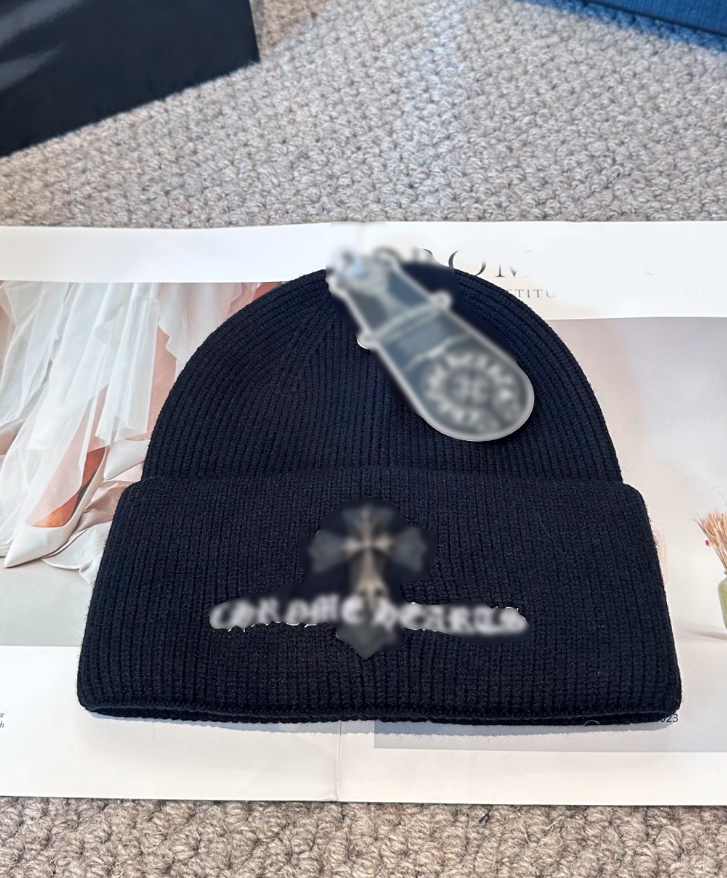 chrome hat women's jacquard beanie designer cold hat casquette luxury men's winter mountaineering thermal hat Christmas gift