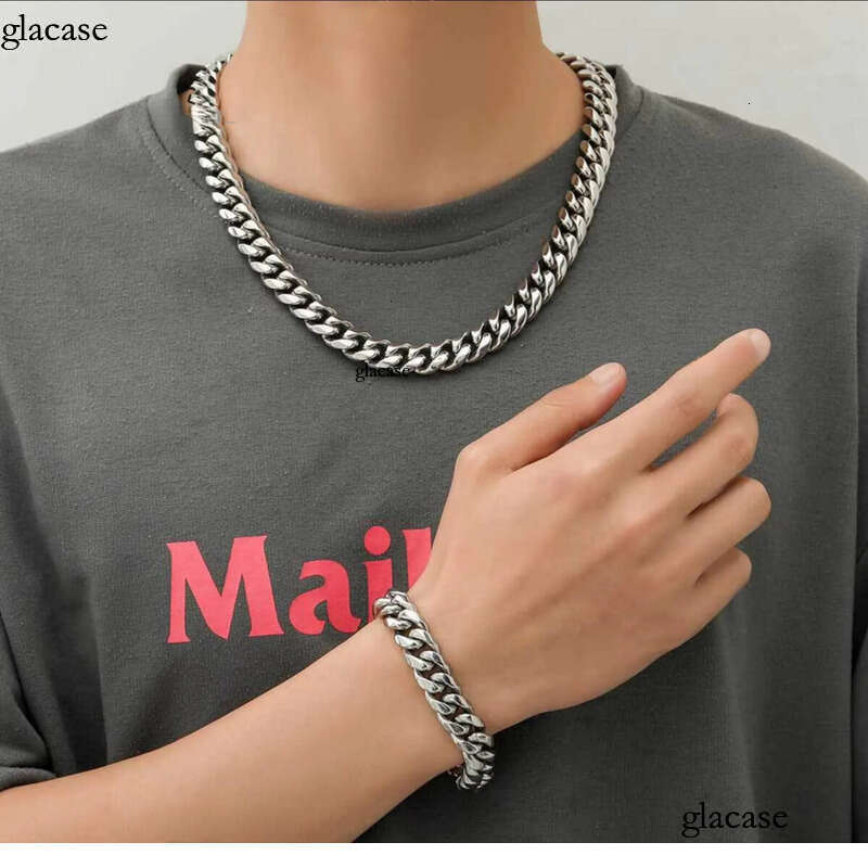 Wholesale Stainless Steel Custom Design Monaco Necklace Hip Hop Gold Plated Miami Curb Cuban Link Chain For Men