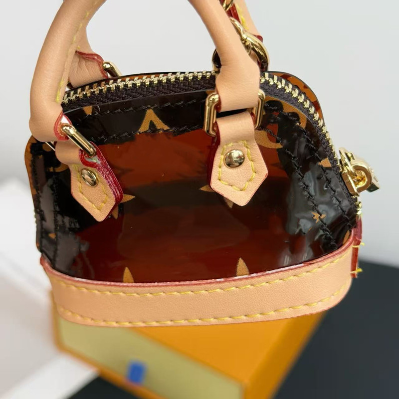 Wireless Headphones Mini Transparent Cherry Micro Almas Bag Charm Letter Keychain Wallet Keyring Designer Earphones Purse Pendant Waist Bag Burger Coi