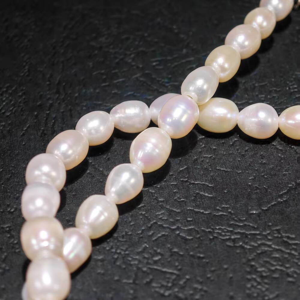 Fine Jewelry Elegant 925 Sterling Silver 5A Freshwater Rice Pearl Enamel Dove Necklace for Women Bride Wedding Anniversary Party