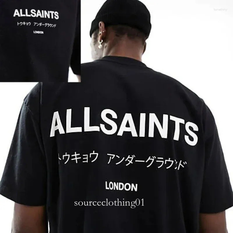 All Saint Men's Shirts Designer T-Shirts Fashion Oversize Allsaint T Shirt Loose 2025 Summer Cotton Clothing Simple Luxury Brand And Women's Short Sleeved 3D