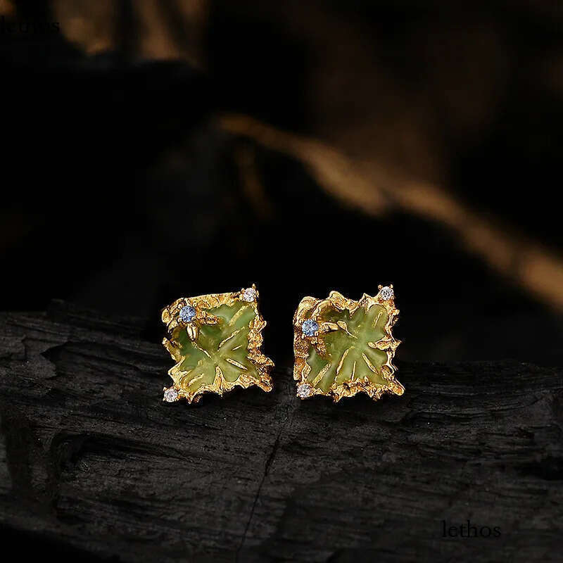 Korean Version of Cold Wind Women Texture Drip Glue Advanced S Sterling Sier Niche Design Sense Earrings Cross-border Explosive 27