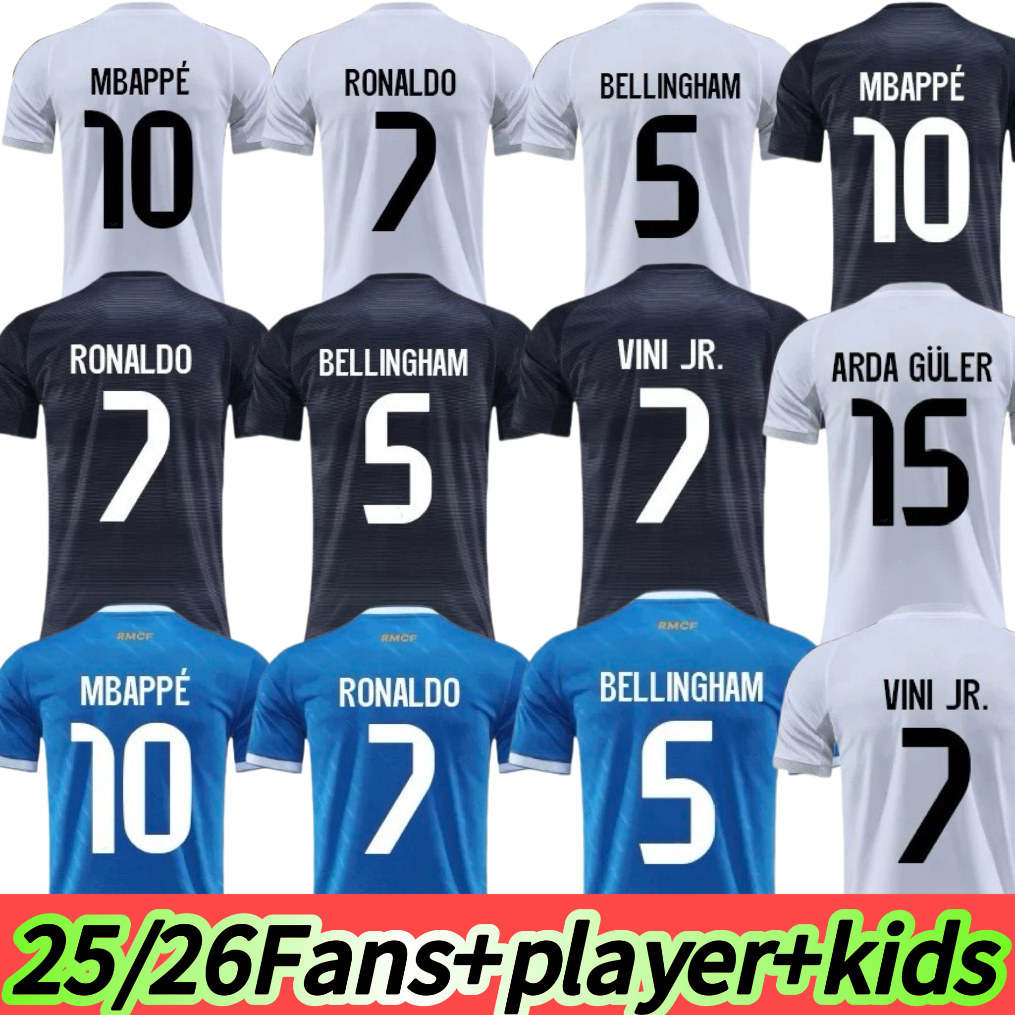 25 26 Soccer Jerseys Camiseta Football Jerseys VINI JR Mbappe Kids Bellingham 2025 2026 Goalkeeper ReAls TRENT CARVAJAL Player Women CARVAJAL Football Shirt 8