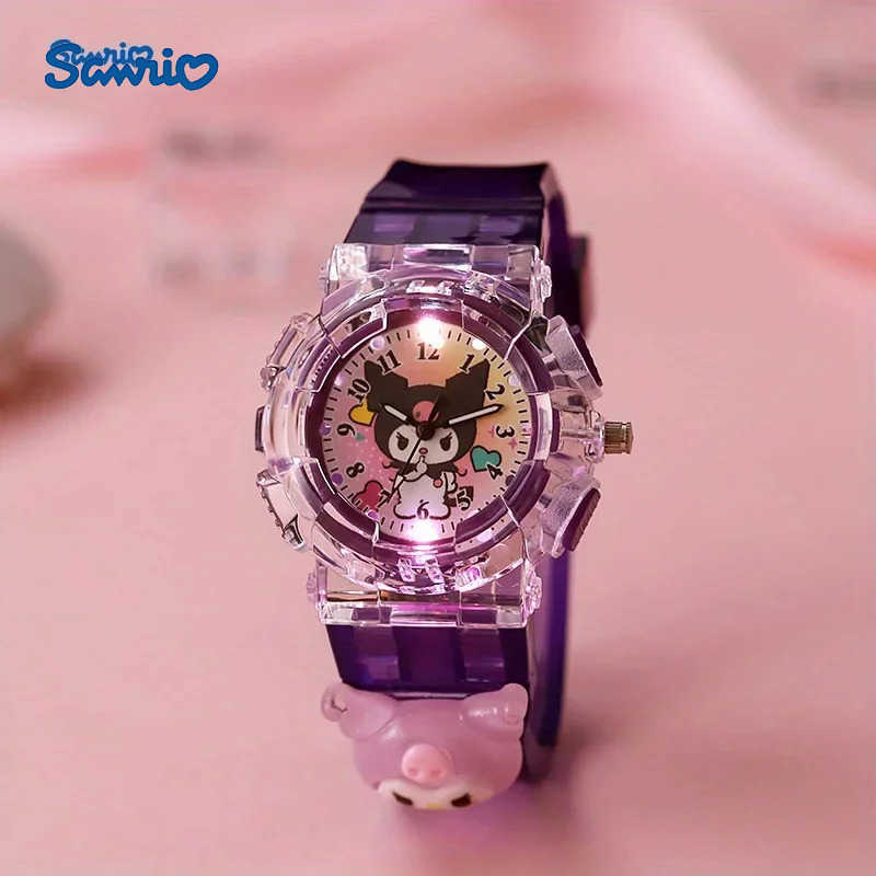Sanrio 1PC Kawaii Cartoon Anime LED Watch Cute Kuromi Melody Pudding Dog Birthday Gifts And Christmas Thanksgiving Gift Toy L250925