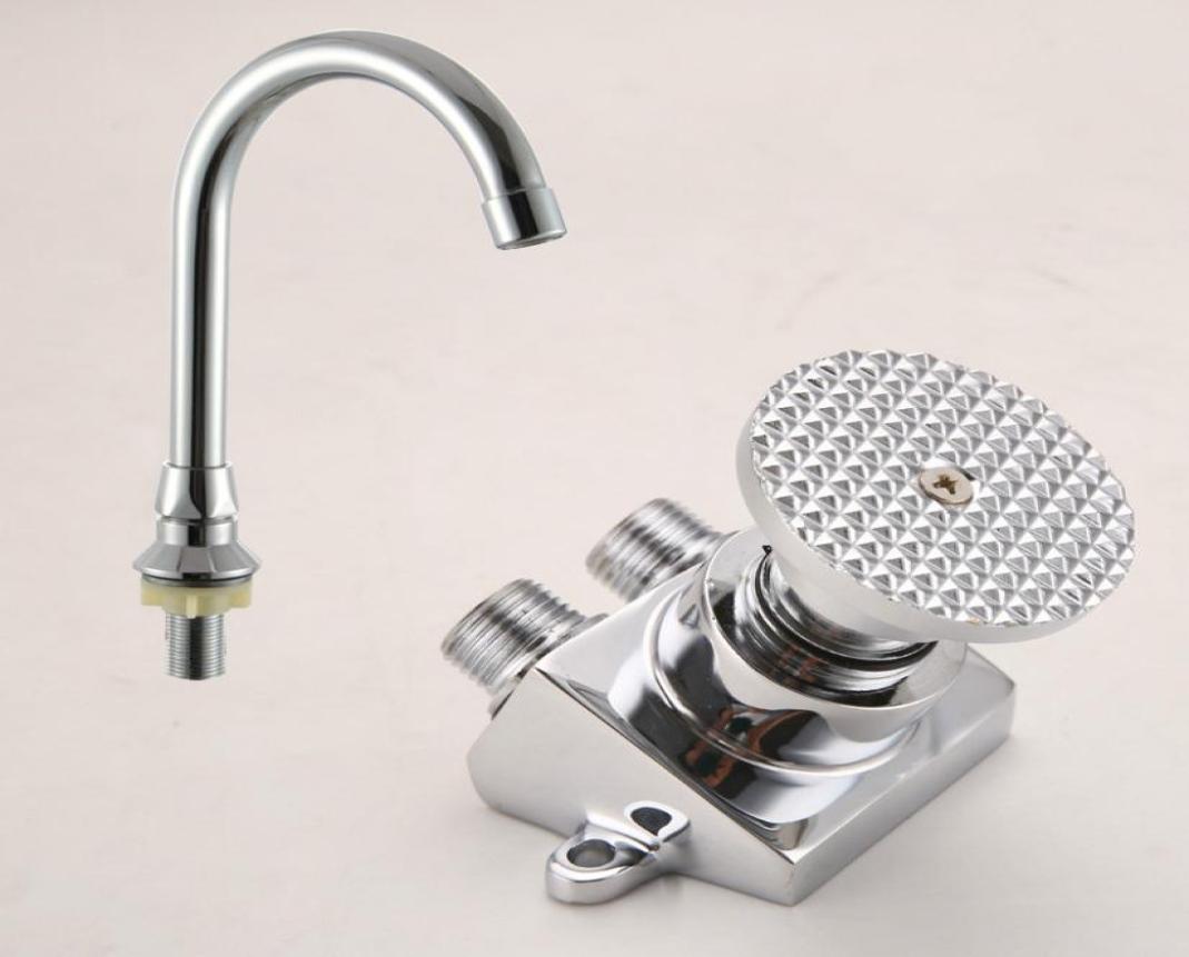 Special Offer Promotion Chrome Brass Torneira Faucet Hongjing Type Medical Pedal Tap Switch Foot Basin Leading Laboratory7954627