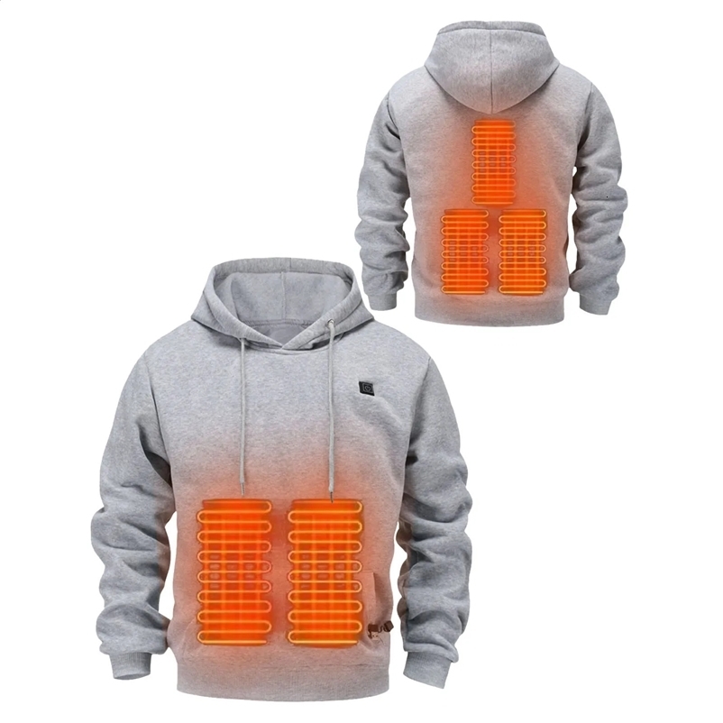hoodie unisex sportswear hoodie zipper lightweight warm electric outdoor winter jacket ordinary mens hoodie 241203