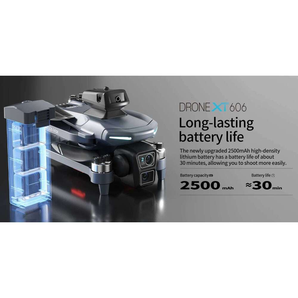 Xt606 GPS Drone 4K Professional HD Dual Camera Gimbal 360°Obstacle Avoidance Brushless RC Quadcopter Dron Toys