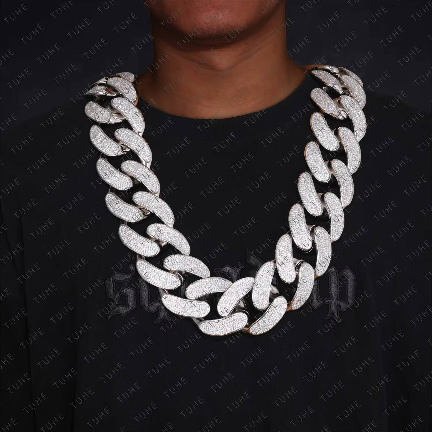 Hip Hop Jewelry Fashion Style 51mm Luxury and Heavy Necklace Super Big Cuban Necklace Big Ass Cuban Link Chain Miami Cuban Link