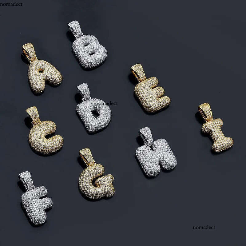 Mens Hip Hop Jewelry Fashion Iced Out Letter Pendant Necklace Gold Initial Letters Necklaces For Men e0