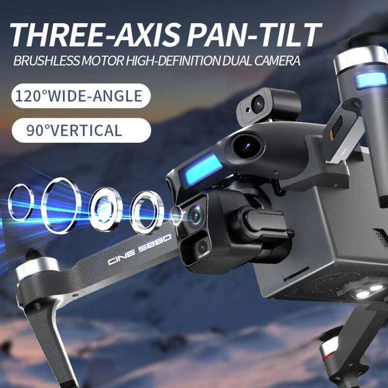 New S880 PRO MAX Profesional GPS Drone With 8K Camera 3-Axis Gimbal 5G Wifi Brushless RC Quadcopter Screen Control Fishing Dron