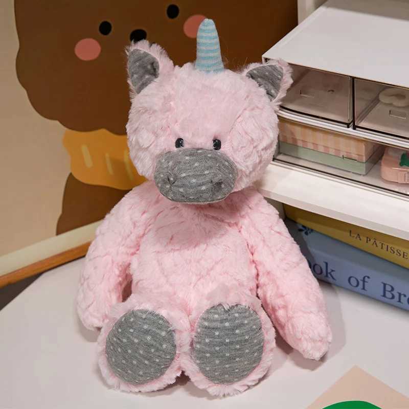 Healing Accompanies Sleep Fluffy Scottish High Land Cow Purple Rabbit Cute Pink Yellow Duck Soft Dolls Home Decor Gifts C250925