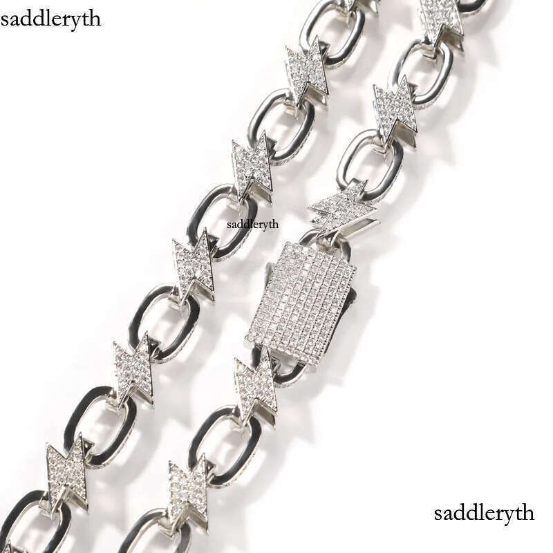 Hip Hop Lighing Jewelry Mens Womens Iced Out Clavicle Chain Gold Chokers Necklace 0b 12 45