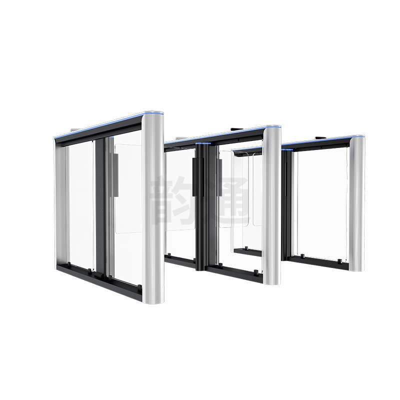 Pedestrian Access Turnstile: Spliced Swing Barrier with Anodized Aluminum Alloy, Servo Motor & Face Recognition - High-Speed Passage Gate-NO08