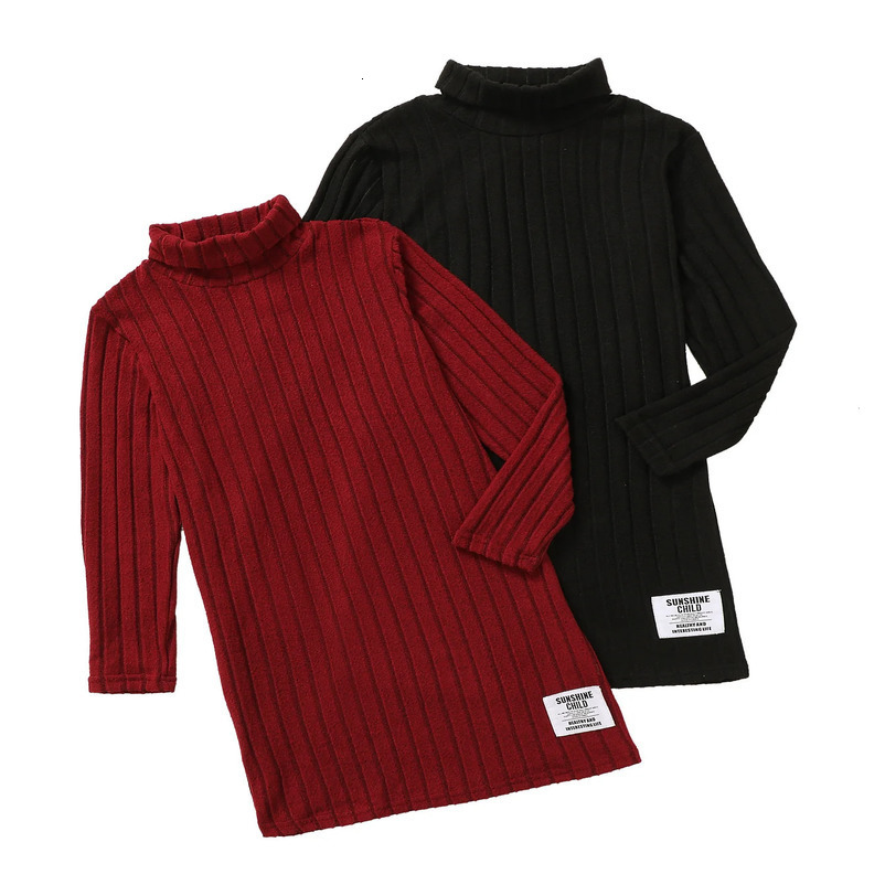 Autumn And Winter 8-12 Years Old Cool Girls Dress Long Sleeve High Neck Casual Princess Dress 241219