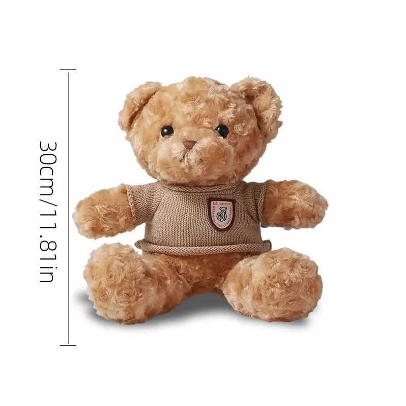 30cm Cute Teddy Bear Plush Toy Wearing Sweater Adorable Stuffed Animal with Soft Sweater Teddy Bear Perfect Gift for Kids C250925