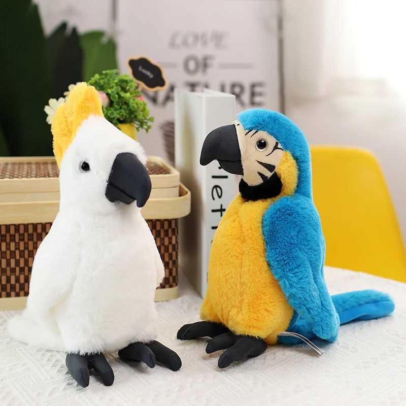 25cm Lifelike Parrot Plush Toy Simulation Macaw Doll Cartoon Stuffed Bird Animal Plush Doll Birthday Gift for Kids Home Decor C250925