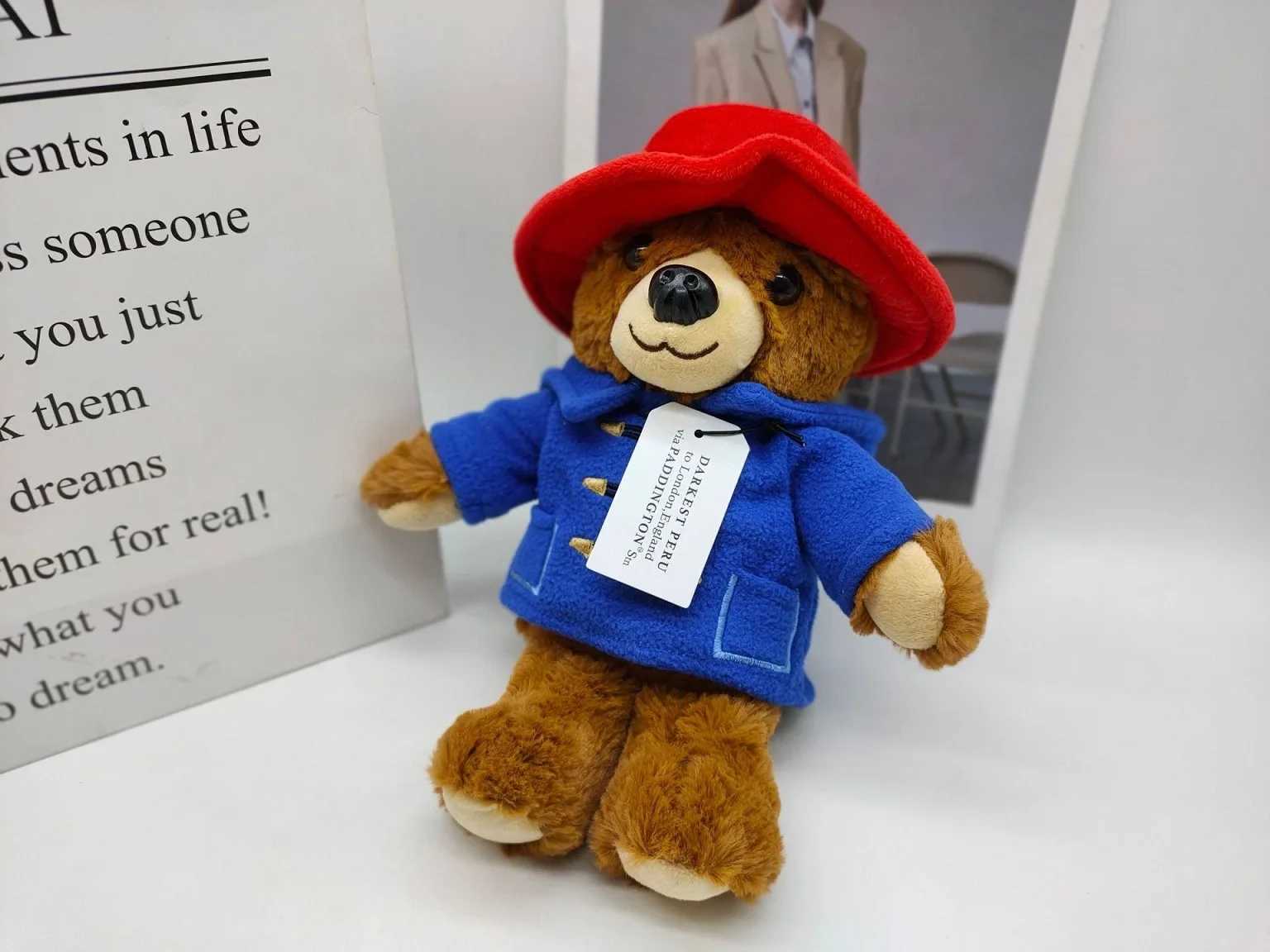 30CM Britain Paddington Bear plush dolls Kawaii Small Bear Stuffed Dolls High Quality Children Christmas Birthday Gifts C250925