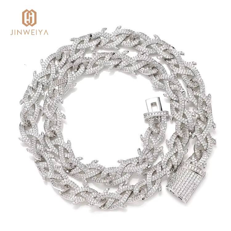 JWY Customized Trend Mens 14 mm Gold Plated Cuban Chain New Style Hip Hop Jewelry Set Brass Copper Link Chains Necklace