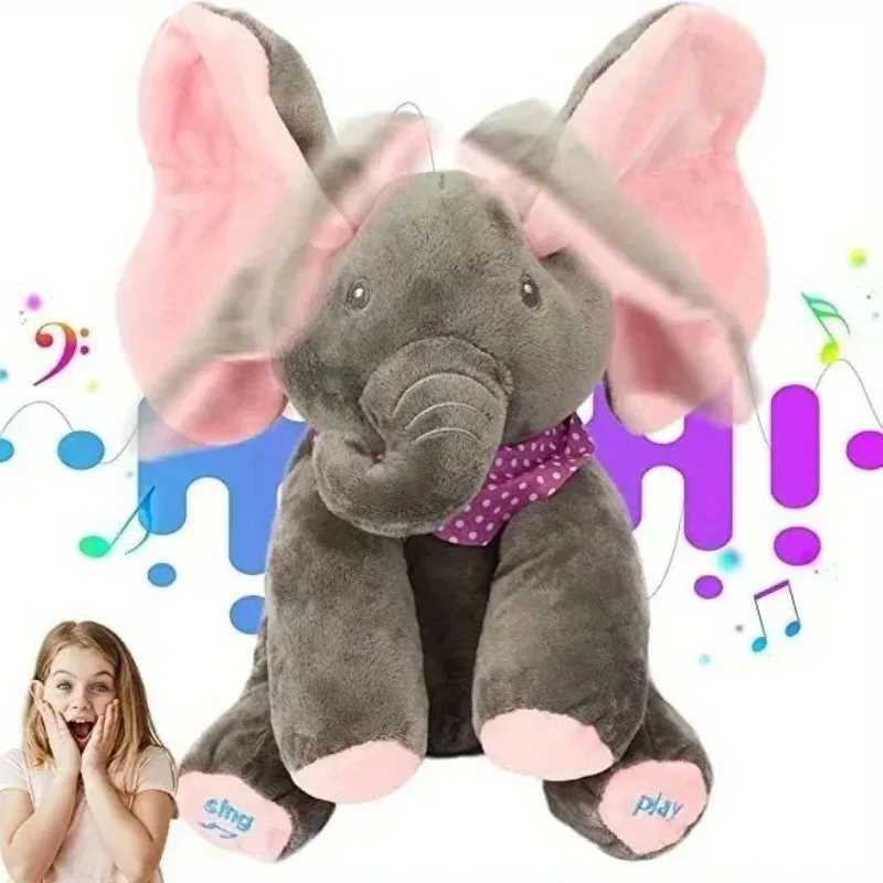 Animated Elephant Toys Plush Singing Elephant with Ears Moving Electric Plush Toy Cute Elephant Stuffed Animal Toy for Baby Gift C250925