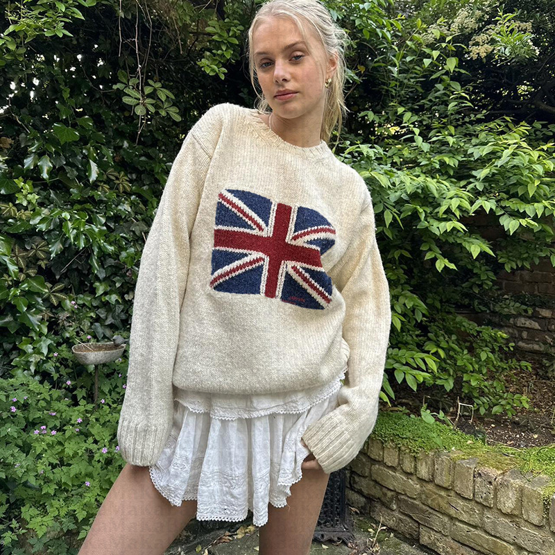 2025 Women's Autumn Winter Casual Loose Round Neck Knitted Warm Sweater Trendy Brand