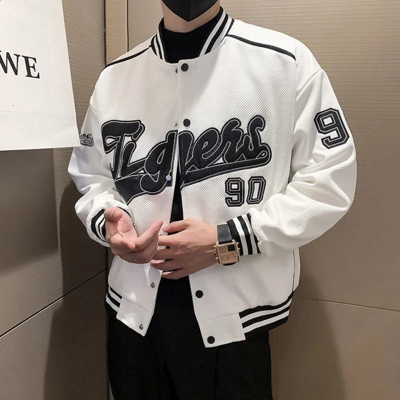 Spring and autumn mens jackets Korean casual goods spring jackets solid color loose mens jackets 240906