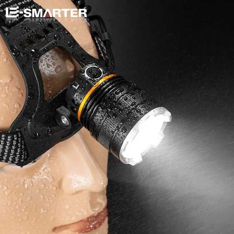 Rechargeable XHP50 LED Headlamp Waterproof Head Light Fishing Searching Camping Head Flashlight Zoom Lantern J250925