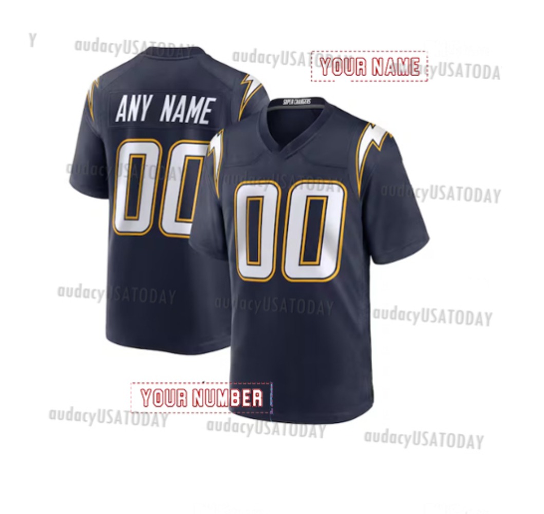 In Stocks Omarion Hampton 8 Ladd McConkey 15 Cities Football Jerseys Justin 8 Heinicke 10 Herbert 27 Dobbins 28 Haskins Custom Any Number Name For Men Women Youth 334