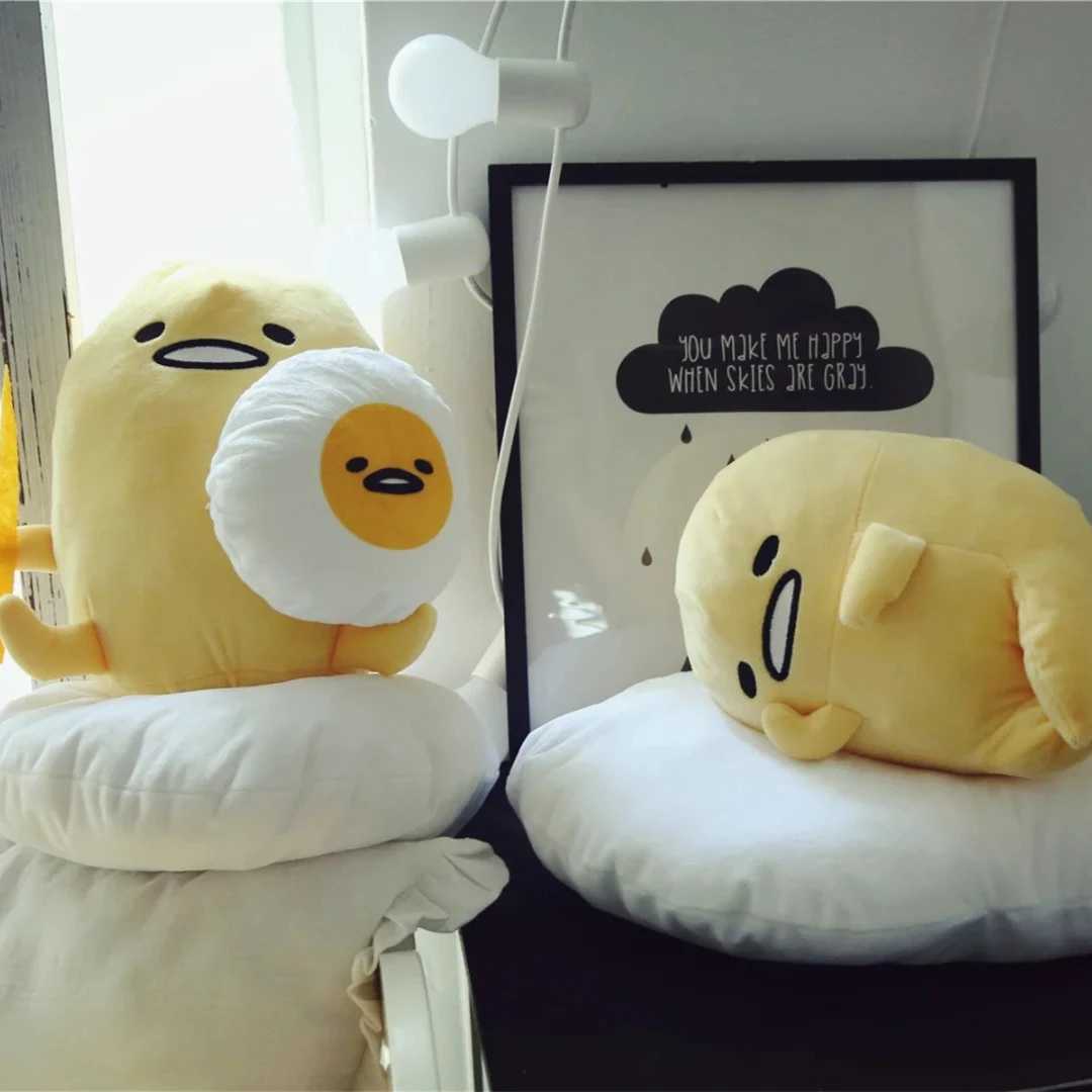 Cute Gudetama Plush Toy Soft Cuddly Stuffed Gudetama Plushies Hug Doll Sleeping Pillow Sofa Decoration Pillow Birthday Gifts C250925
