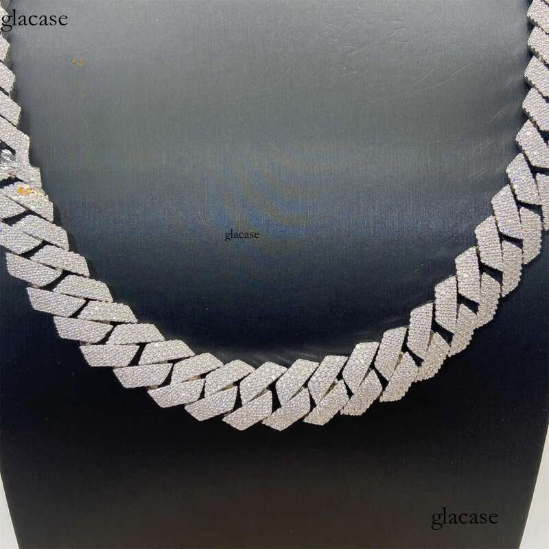 Best Selg 15Mm 18Mm S Iced Out Man Hip Hop Jewelry GRA Certificates Pass Dia Tester Vvs1 Moissanite Cuban k Chain